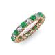 3 - Lucida 3.40 mm Emerald and Diamond Eternity Band 