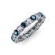 3 - Lucida 3.40 mm Blue and White Diamond Eternity Band 