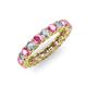 3 - Lucida 3.40 mm Pink Tourmaline and Diamond Eternity Band 