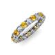 3 - Lucida 3.40 mm Citrine and Diamond Eternity Band 