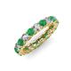3 - Lucida 3.40 mm Emerald and Diamond Eternity Band 