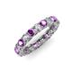 3 - Lucida 3.40 mm Diamond and Amethyst Eternity Band 
