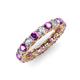 3 - Lucida 3.40 mm Amethyst and Diamond Eternity Band 
