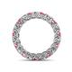 4 - Lucida 3.40 mm Pink Tourmaline and Diamond Eternity Band 