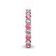 5 - Lucida 3.40 mm Pink Tourmaline and Diamond Eternity Band 