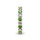 5 - Lucida 3.40 mm Green Garnet and Diamond Eternity Band 