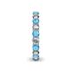 5 - Lucida 3.40 mm Blue Topaz and Diamond Eternity Band 