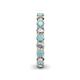5 - Lucida 3.40 mm Aquamarine and Diamond Eternity Band 