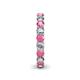 5 - Lucida 3.40 mm Round Pink Tourmaline and Diamond Eternity Band 