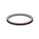 2 - Ellen 1.70 mm Red Garnet Eternity Band 