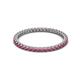 2 - Ellen 1.70 mm Rhodolite Garnet Eternity Band 