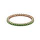 2 - Ellen 1.70 mm Green Garnet Eternity Band 