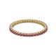 2 - Ellen 1.70 mm Rhodolite Garnet Eternity Band 