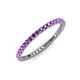 3 - Ellen 1.70 mm Amethyst Eternity Band 