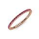 3 - Ellen 1.70 mm Rhodolite Garnet Eternity Band 