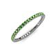 3 - Ellen 1.70 mm Green Garnet Eternity Band 