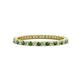 1 - Ellen 1.70 mm Green Garnet and Diamond Eternity Band 