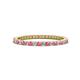 1 - Ellen 1.70 mm Pink Tourmaline and Diamond Eternity Band 