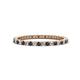 1 - Ellen 1.70 mm Black and White Diamond Eternity Band 