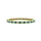1 - Ellen 1.70 mm Emerald and Diamond Eternity Band 