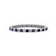 1 - Ellen 1.70 mm Blue Sapphire and Diamond Eternity Band 