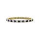 1 - Ellen 1.70 mm Blue Sapphire and Diamond Eternity Band 