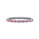 1 - Ellen 1.70 mm Pink Sapphire and Diamond Eternity Band 