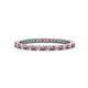 1 - Ellen 1.70 mm Rhodolite Garnet and Diamond Eternity Band 