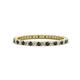1 - Ellen 1.70 mm Black and White Diamond Eternity Band 
