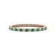 1 - Ellen 1.70 mm Emerald and Diamond Eternity Band 