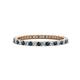 1 - Ellen 1.70 mm Blue and White Diamond Eternity Band 