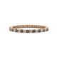 1 - Ellen 1.70 mm Smoky Quartz and Diamond Eternity Band 