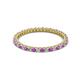2 - Ellen 1.70 mm Amethyst and Diamond Eternity Band 