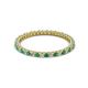 2 - Ellen 1.70 mm Emerald and Diamond Eternity Band 