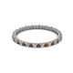 2 - Ellen 1.70 mm Smoky Quartz and Diamond Eternity Band 