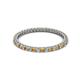 2 - Ellen 1.70 mm Citrine and Diamond Eternity Band 