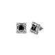 1 - Katheryn Black and White Diamond Halo Stud Earrings 