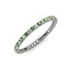 3 - Ellen 1.70 mm Green Garnet and Diamond Eternity Band 
