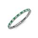 3 - Ellen 1.70 mm Emerald and Diamond Eternity Band 