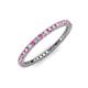 3 - Ellen 1.70 mm Pink Sapphire and Diamond Eternity Band 