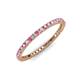 3 - Ellen 1.70 mm Pink Tourmaline and Diamond Eternity Band 