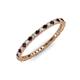 3 - Ellen 1.70 mm Red Garnet and Diamond Eternity Band 