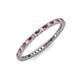3 - Ellen 1.70 mm Rhodolite Garnet and Diamond Eternity Band 