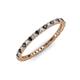 3 - Ellen 1.70 mm Black and White Diamond Eternity Band 