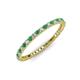 3 - Ellen 1.70 mm Emerald and Diamond Eternity Band 