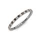 3 - Ellen 1.70 mm Smoky Quartz and Diamond Eternity Band 
