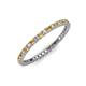 3 - Ellen 1.70 mm Citrine and Diamond Eternity Band 