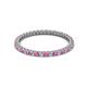 2 - Ellen 1.70 mm Pink Sapphire and Diamond Eternity Band 