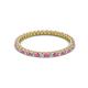 2 - Ellen 1.70 mm Pink Sapphire and Diamond Eternity Band 