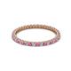 2 - Ellen 1.70 mm Pink Sapphire and Diamond Eternity Band 